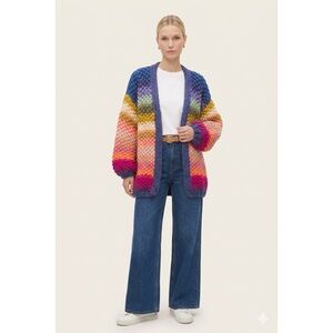 SAACHI | NWOT RAINBOW KNITTED CARDIGAN | OS